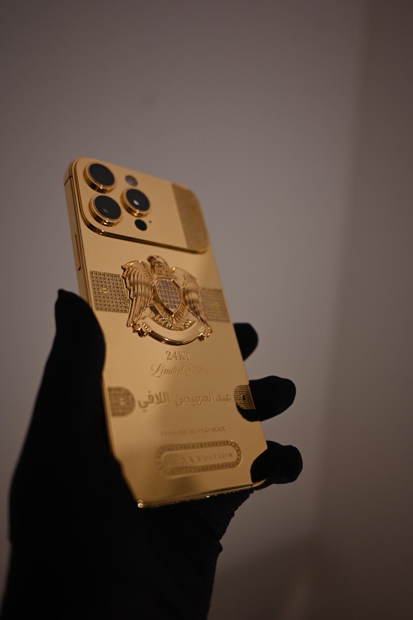 Custom 24k Gold iPhone 16 Pro Max 1TB Diamonds Libya Edition