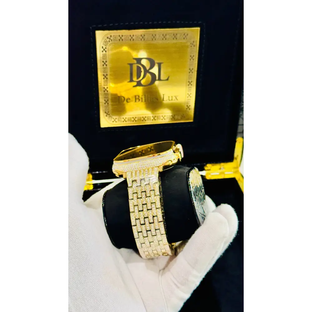 24k Gold Apple Watch ULTRA 2 Zircon Diamond Iced Band