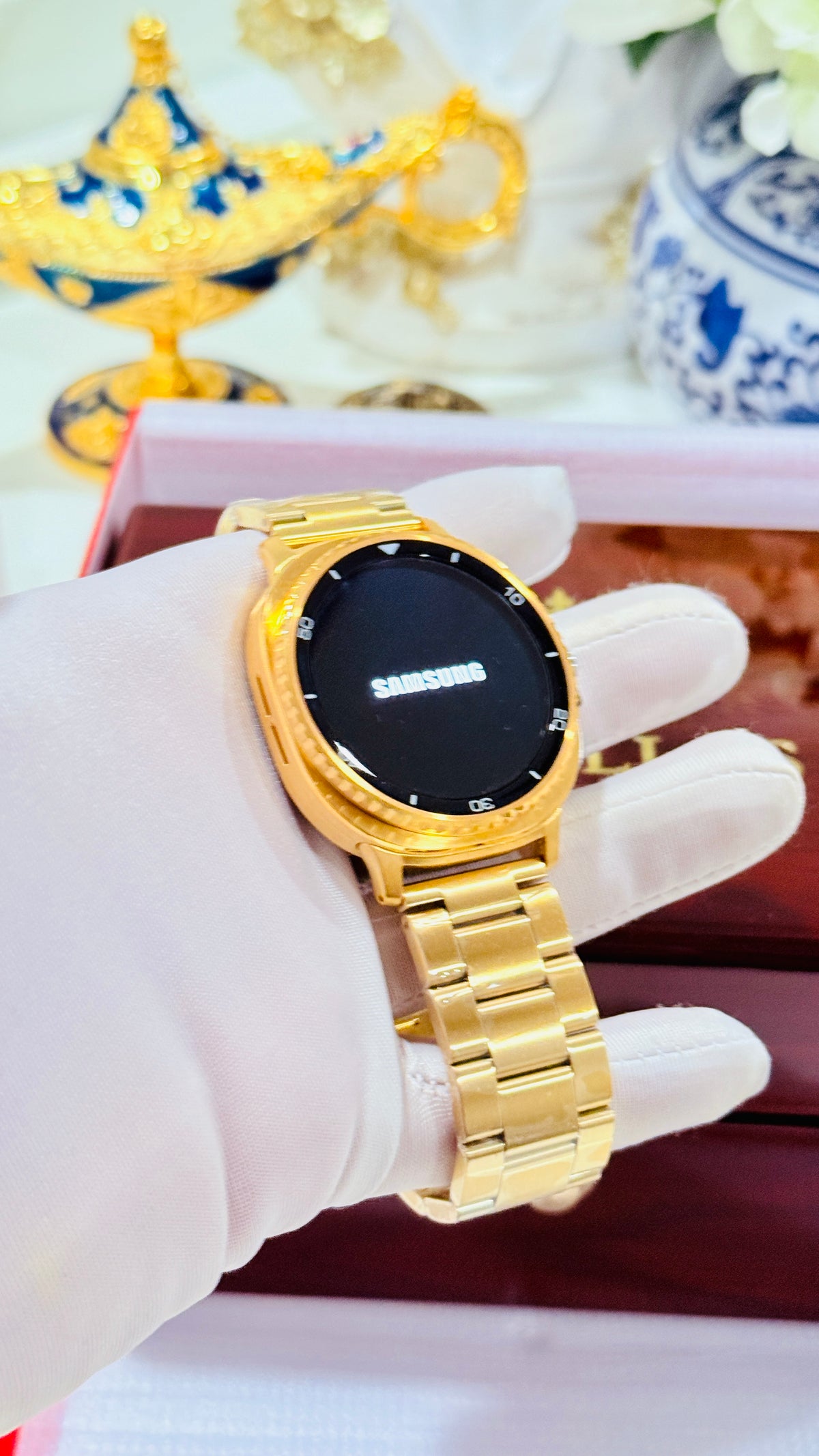 De Billas Lux Custom Samsung Galaxy Watch 8 Classic — 18K or 24K Gold Plated Finish with Two Bands — product image 10