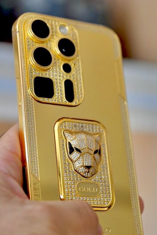 Custom 24k Gold iPhone 16 Pro MAX 1 TB Unlocked Panther Design