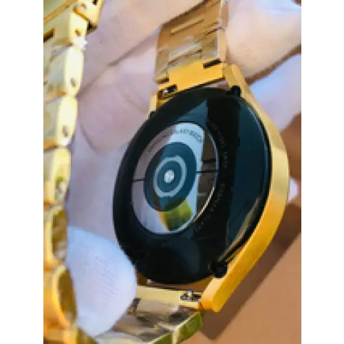 Custom 24k Gold Plated Samsung Galaxy Watch 4 with Gold Plated Link Band – 2021 Release LTE Model