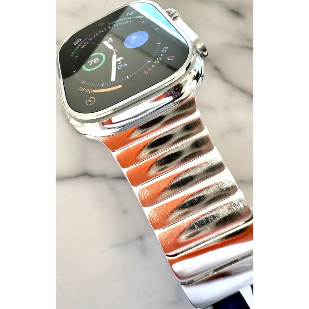 De Billas Lux Custom Diamond Polished Apple Watch Ultra with Authentic Apple Link Band — product image 2