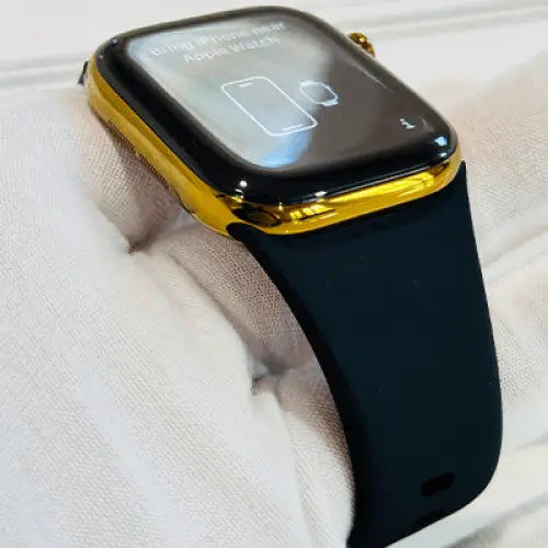 De Billas Lux Custom Polished Gold 42mm Apple Watch Hermès Series — product image 1