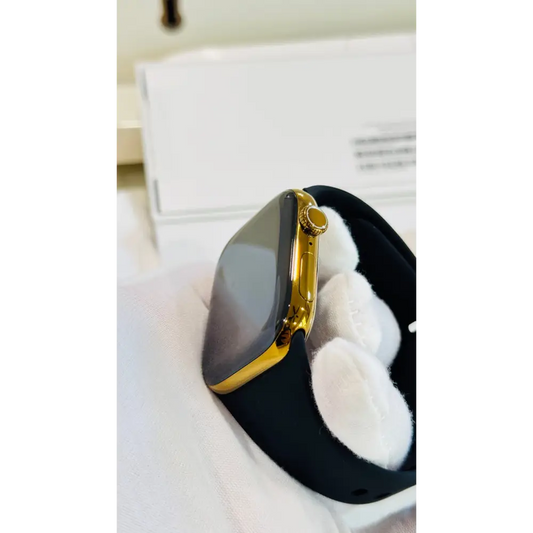 Custom Polished Anodized Bright Gold 46mm Apple Watch Series 10 Titanium – 2024 Release – LTE GPS