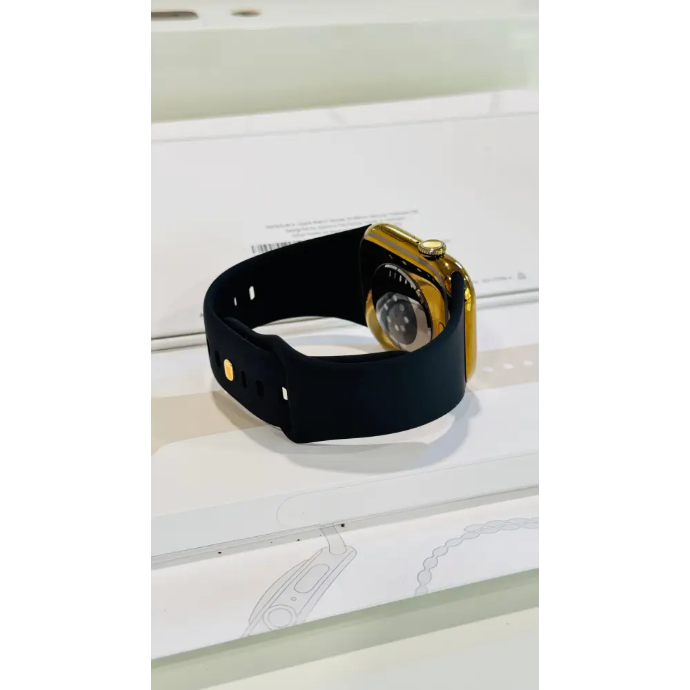 Custom Polished Anodized Bright Gold 46mm Apple Watch Series 10 Titanium – 2024 Release – LTE GPS