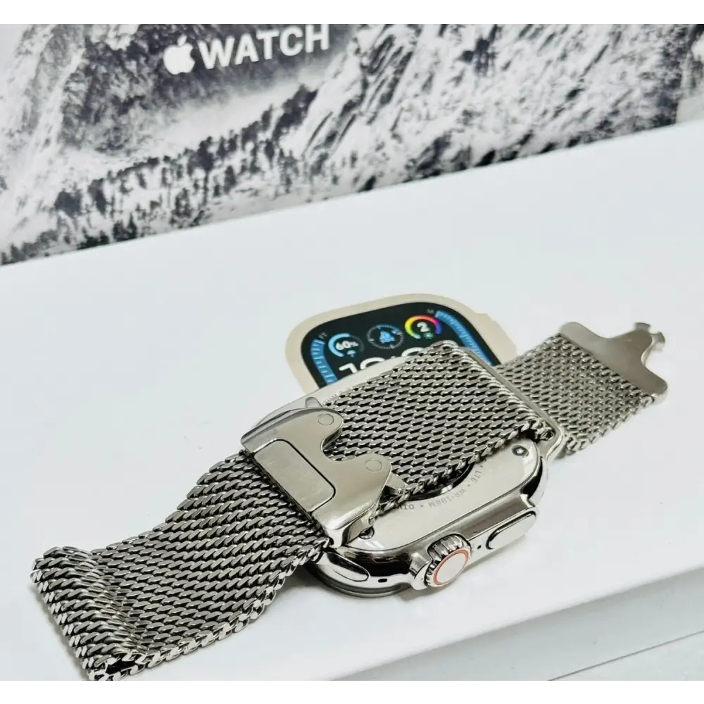 De Billas Lux Custom Polished Apple Watch Ultra Polished Milanese Loop — product image 3