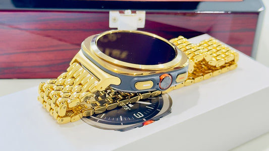 Custom Gold Samsung Galaxy Watch ULTRA 24k Gold Link Band
