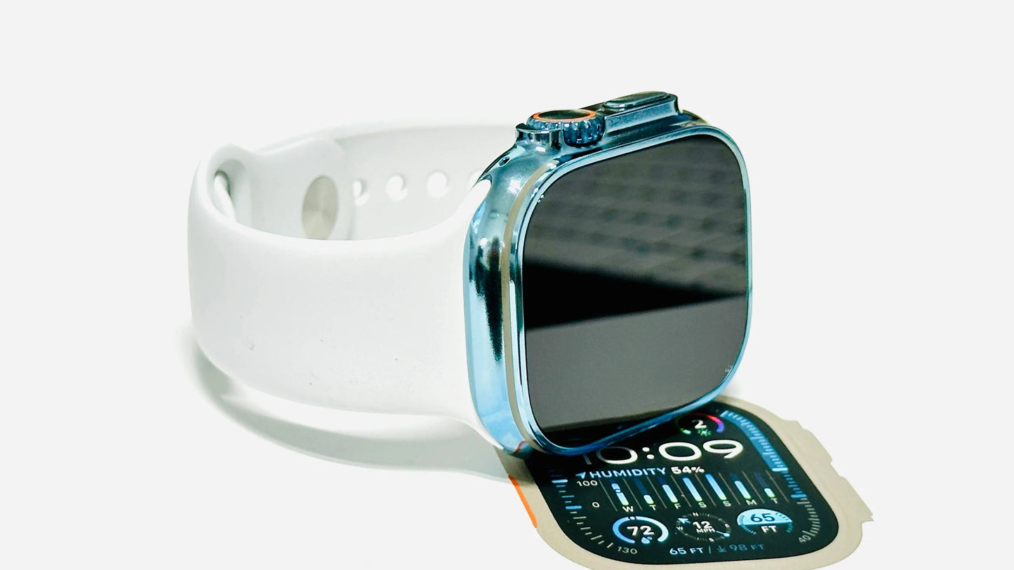 Sky Blue Anodizing and polishing Service for Apple Watch Ultra and Apple Watch Ultra 2