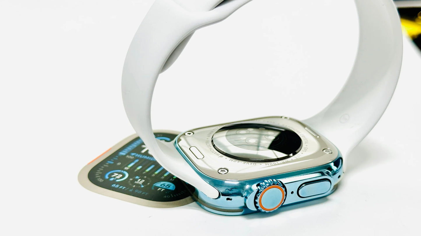 Sky Blue Anodizing and polishing Service for Apple Watch Ultra and Apple Watch Ultra 2