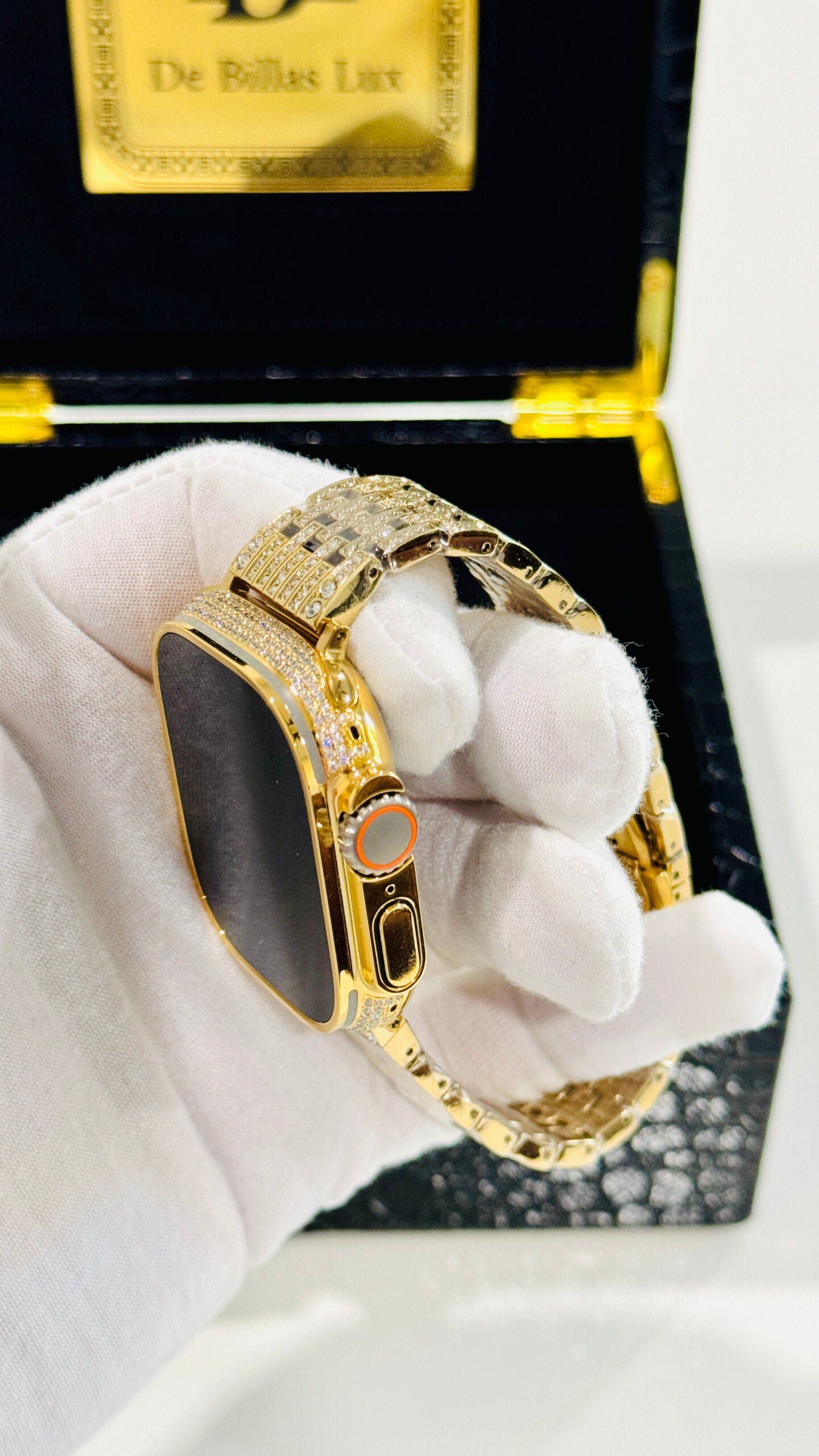 24k Gold Apple Watch ULTRA 2 Zircon Diamond Iced Band