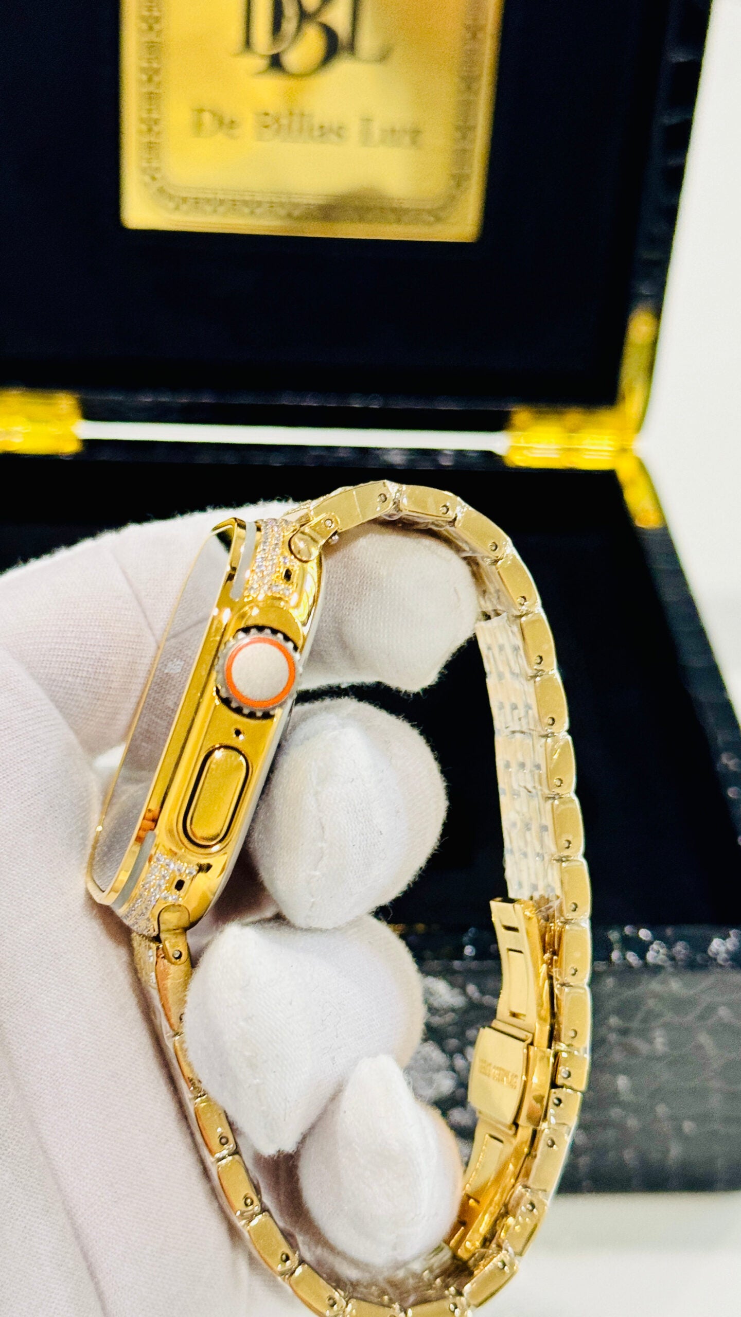 24k Gold Apple Watch ULTRA 2 Zircon Diamond Iced Band