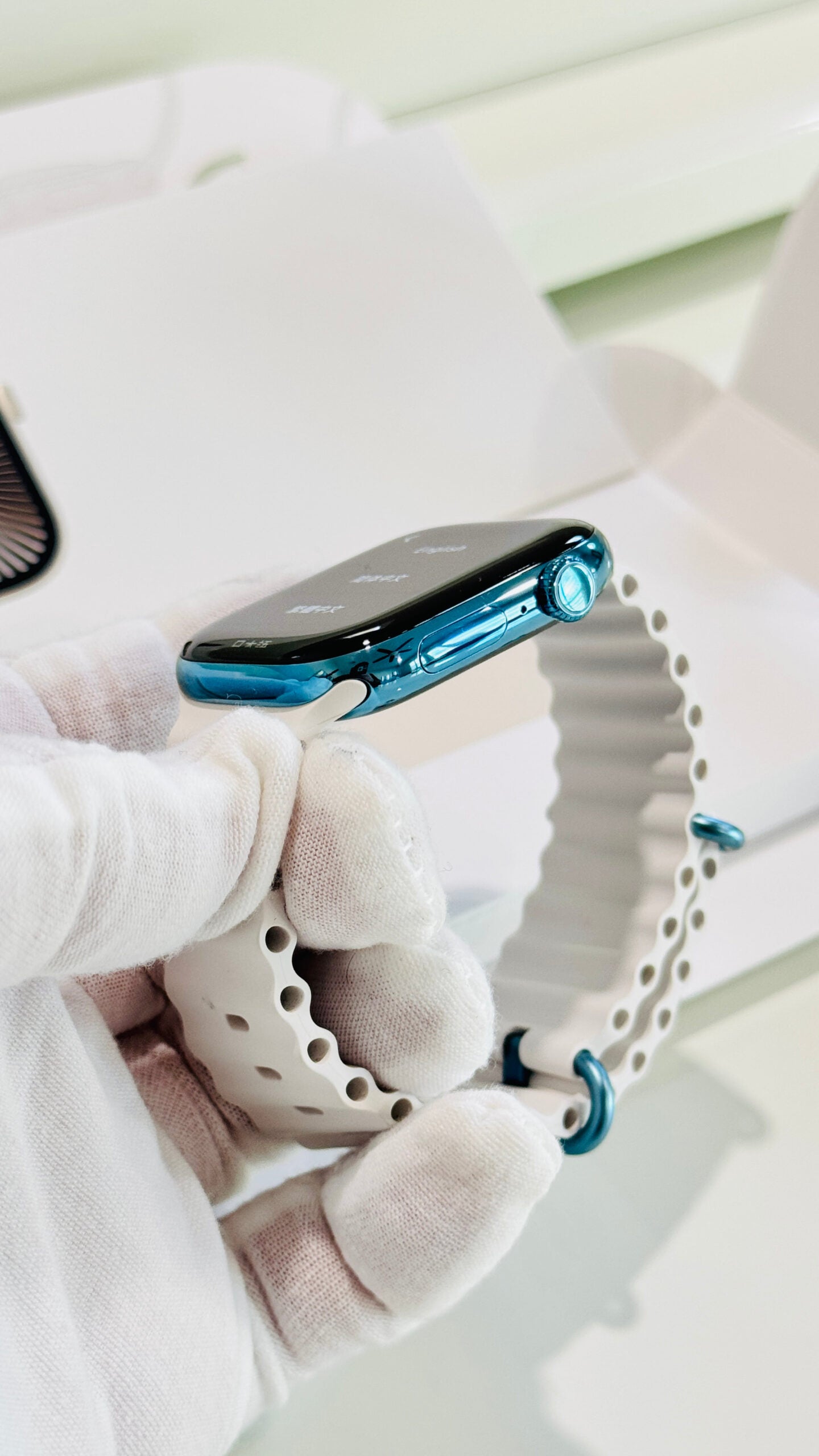 Custom Polished Sky Blue 46mm Apple Watch Series 10 Titanium – 2024 Release – LTE GPS