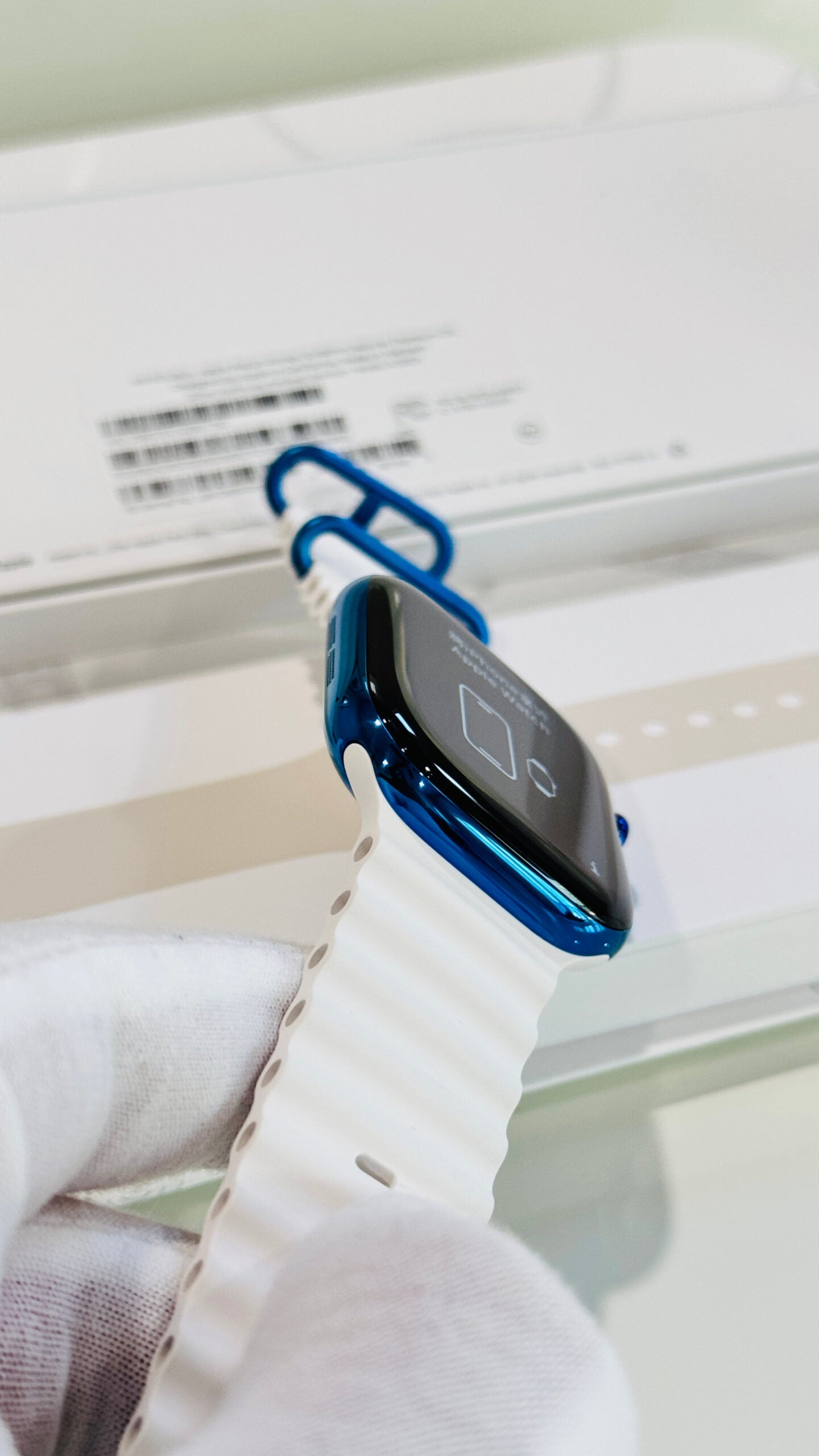 Custom Polished Blue 46mm Apple Watch Series 10 Titanium – 2024 Release – LTE GPS