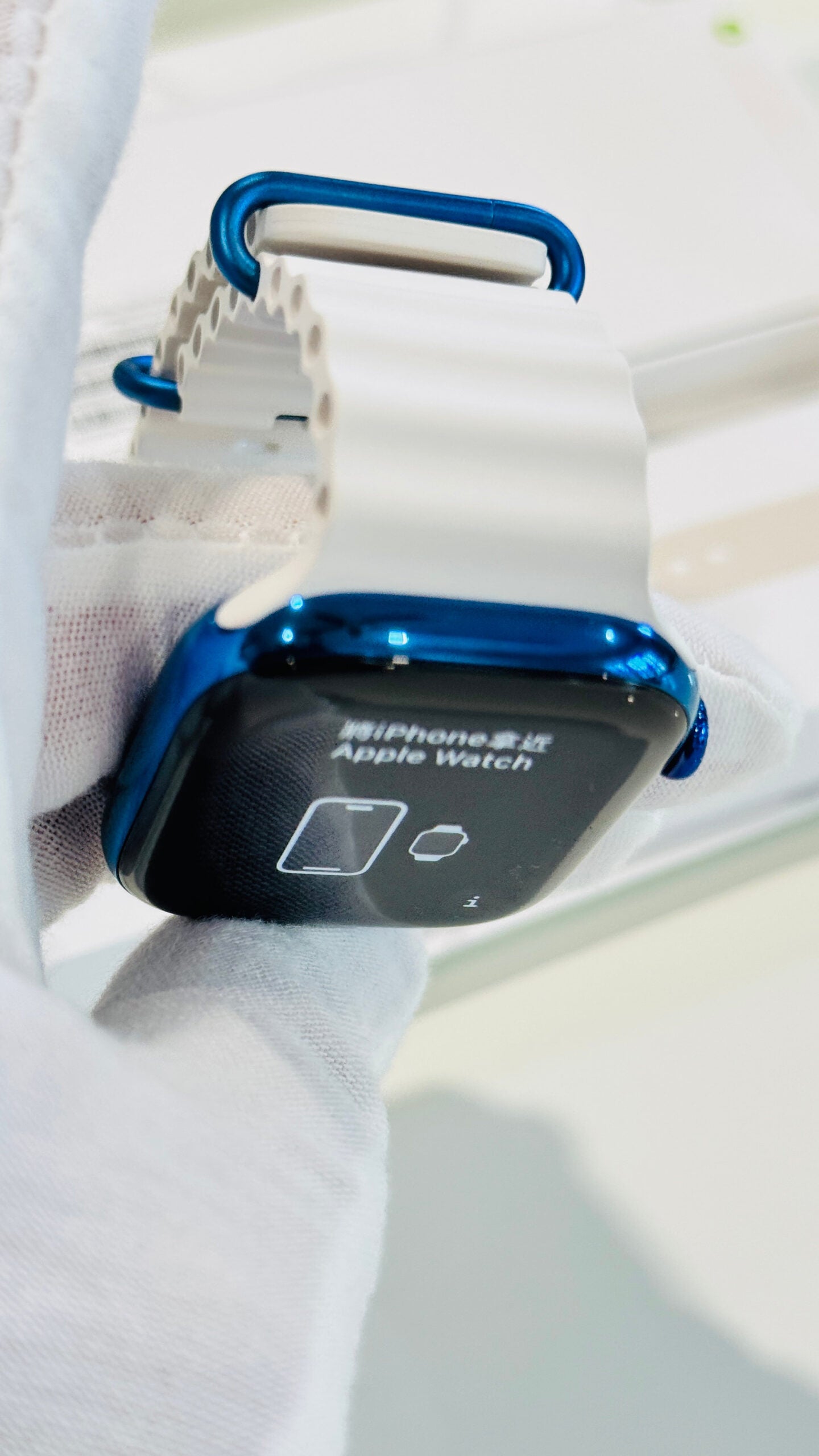 Custom Polished Blue 46mm Apple Watch Series 10 Titanium – 2024 Release – LTE GPS