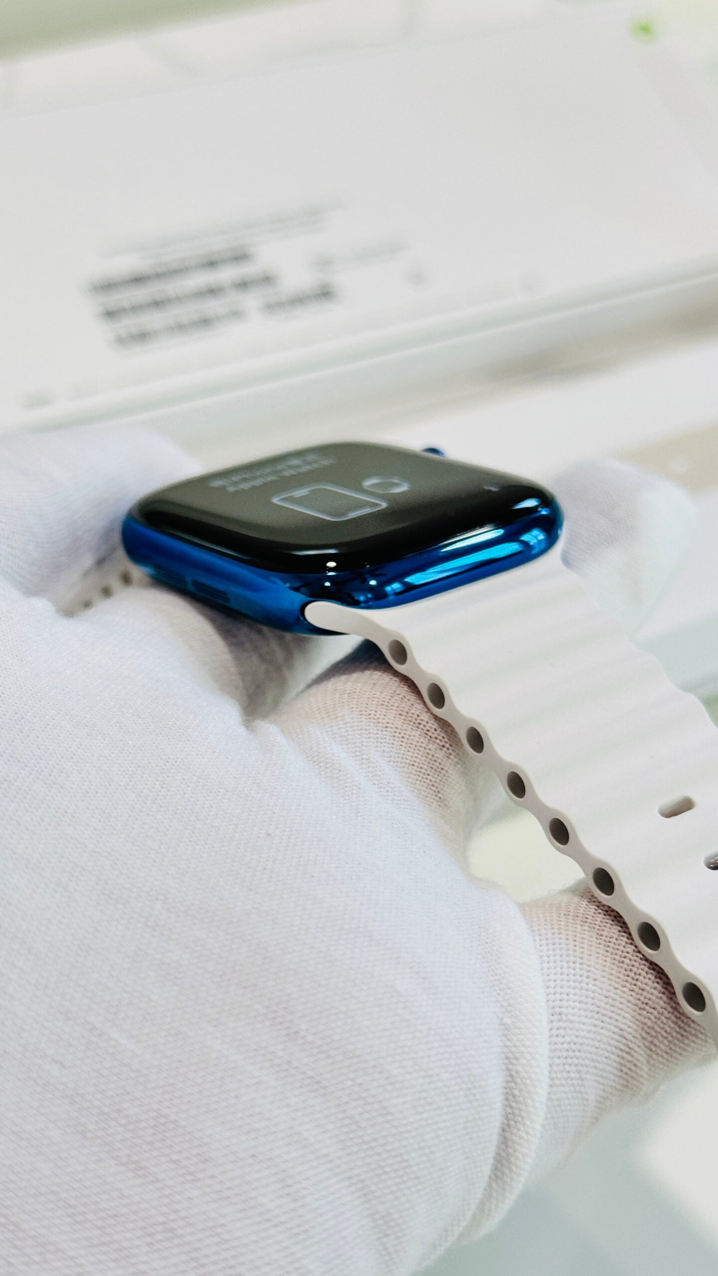 Custom Polished Blue 46mm Apple Watch Series 10 Titanium – 2024 Release – LTE GPS