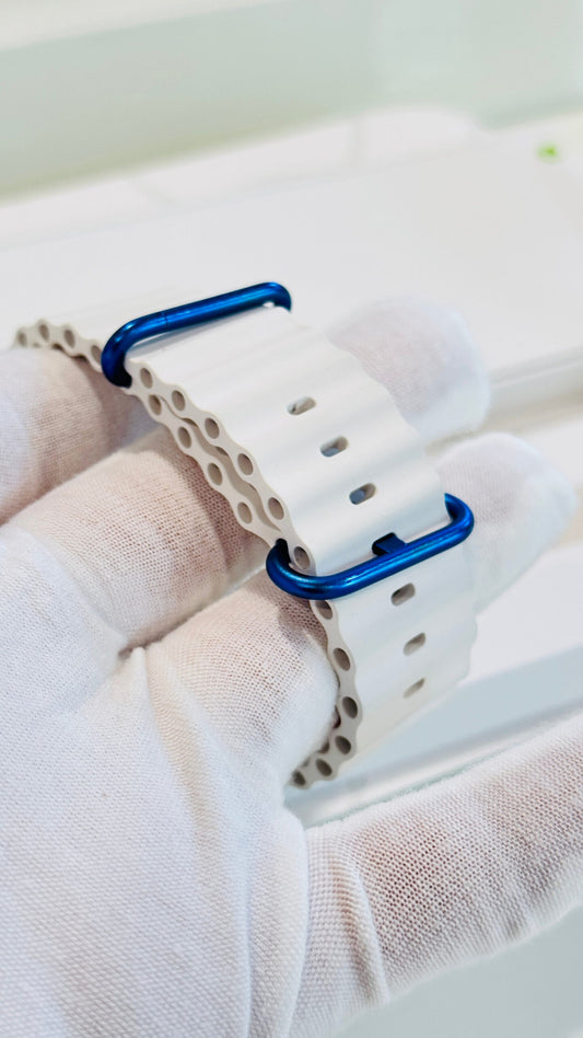 Custom Polished Blue 46mm Apple Watch Series 10 Titanium – 2024 Release – LTE GPS