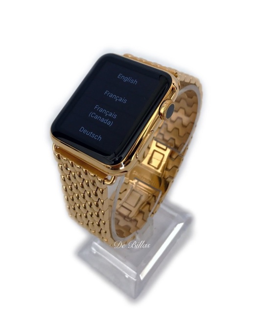 24K Gold Apple Watch Stainless Steel with 24K Gold Links Butterfly