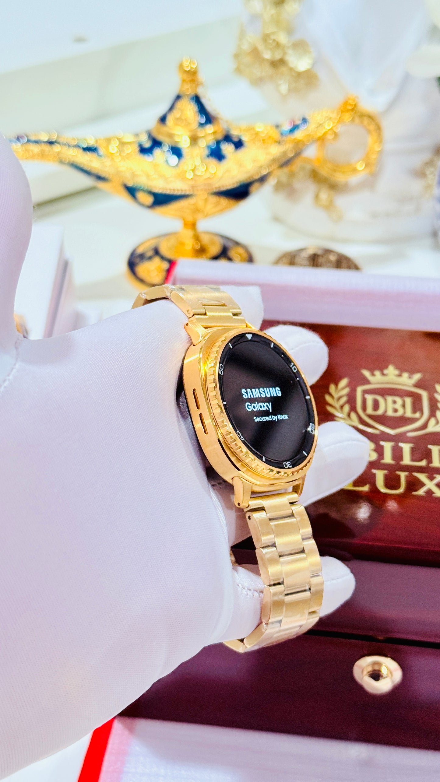 Custom Samsung Galaxy Watch 8 Classic — 18K or 24K Gold Plated Finish with Two Bands