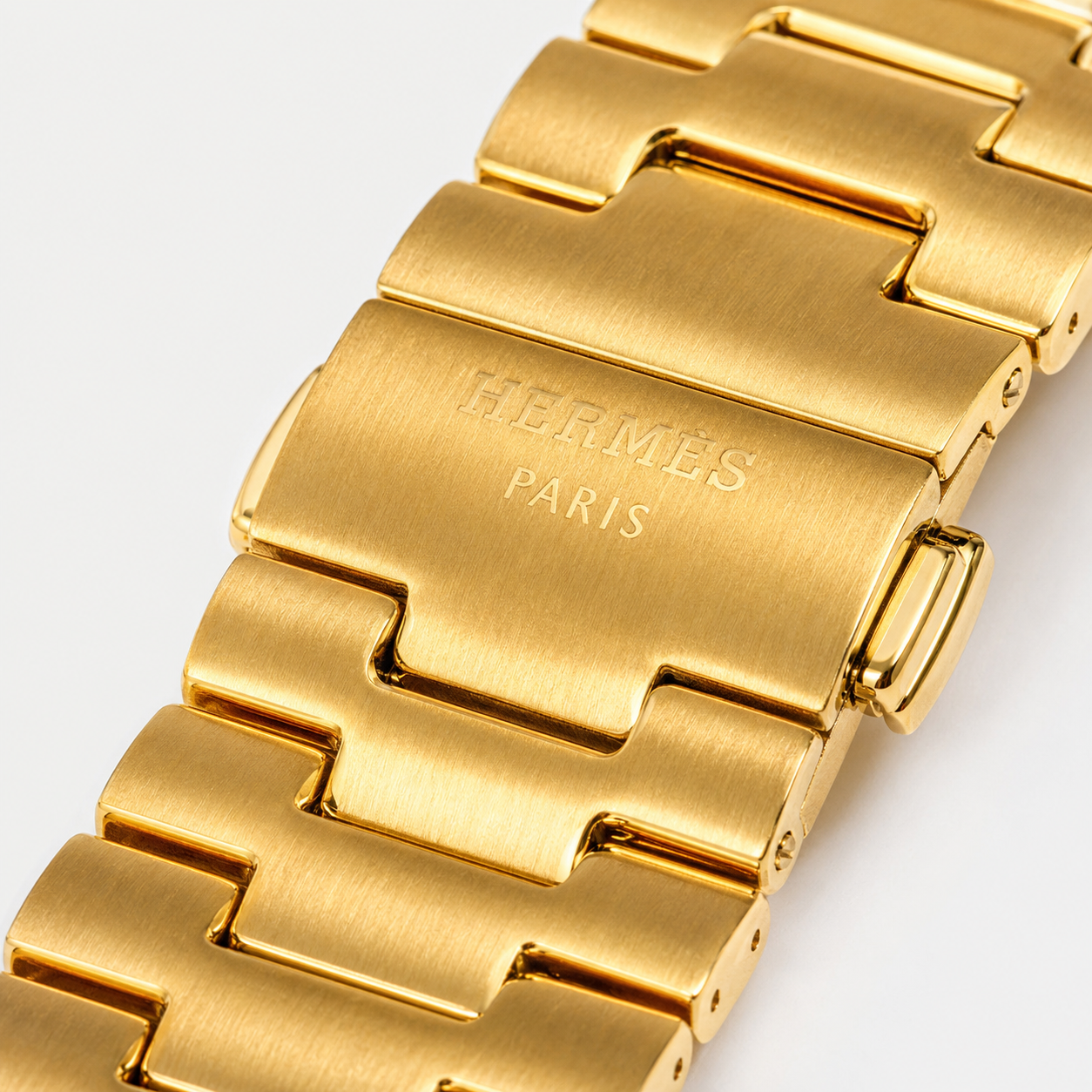 Apple Hermès Grand H Link Band | Custom 24K Gold or Rose Gold Plated