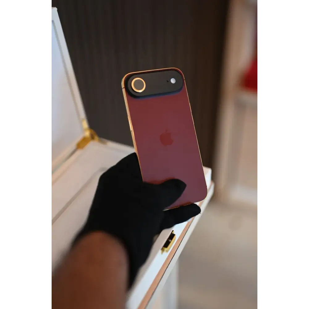 1 TB Apple iPhone Air Magenta & 24 K Gold Custom Finish | De Billas Lux Edition