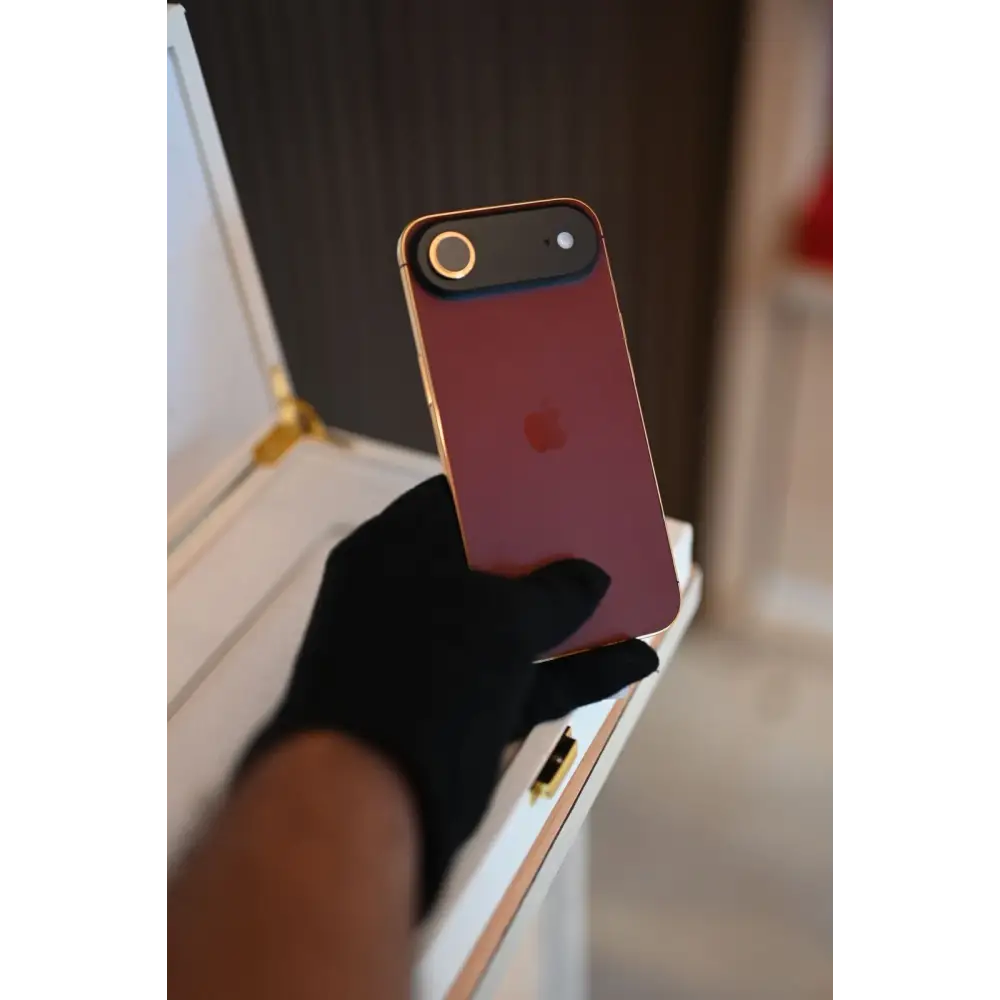 1 TB Apple iPhone Air Magenta & 24 K Gold Custom Finish | De Billas Lux Edition