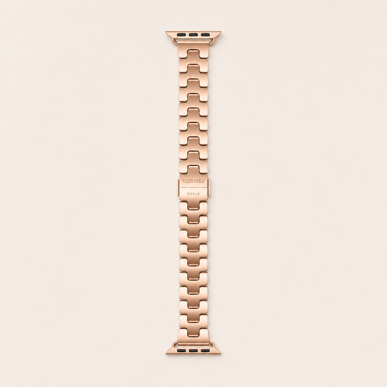 Custom Rose Gold Apple Watch Hermès Grand H Fin Band – 42mm