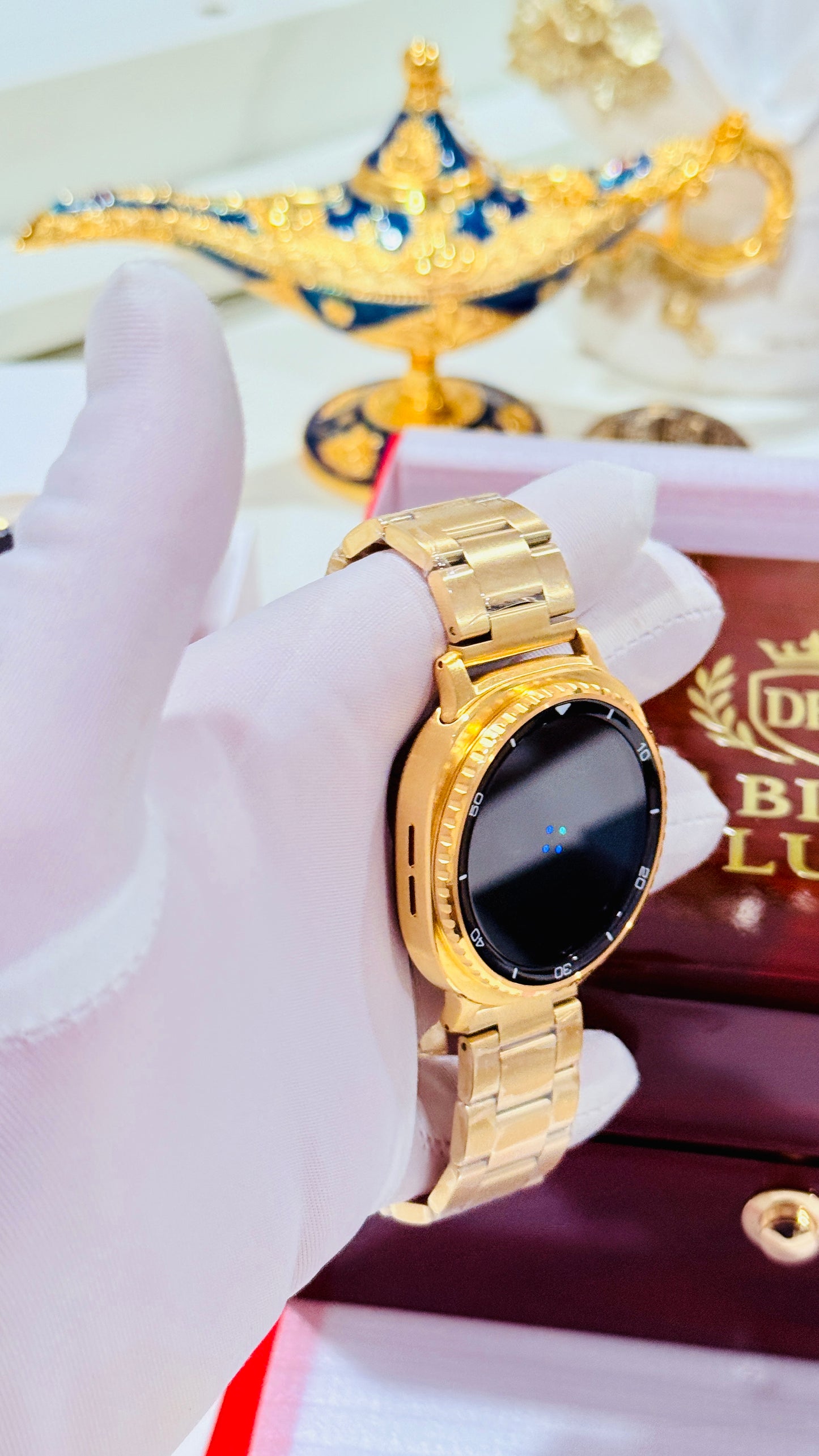 Custom Samsung Galaxy Watch 8 Classic — 18K or 24K Gold Plated Finish with Two Bands