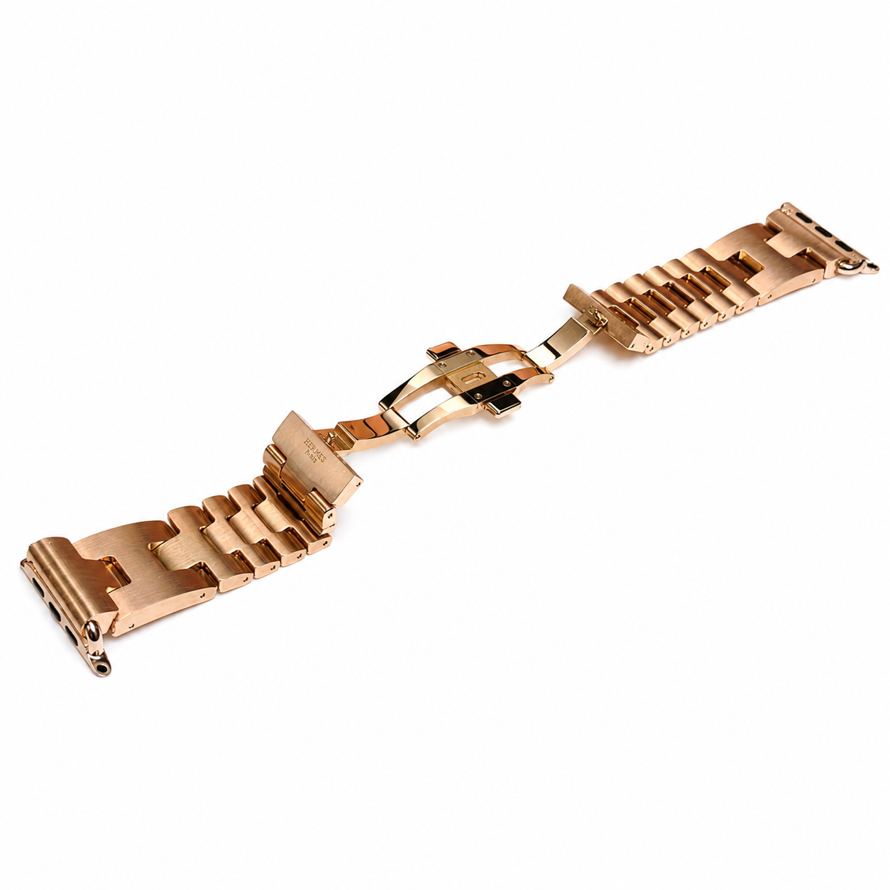 Apple Hermès Grand H Link Band | Custom 24K Gold or Rose Gold Plated