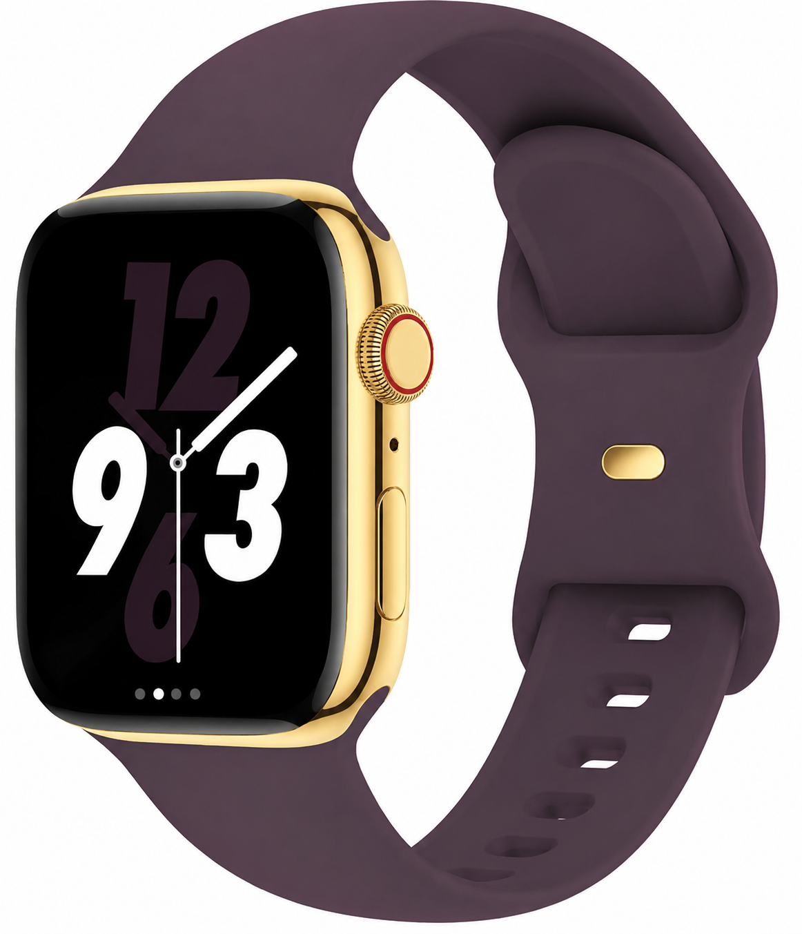 Apple Watch Series 9 Stainless Steel 41mm / 45mm – Custom 24K Gold Plated with Sport Band Color Choice