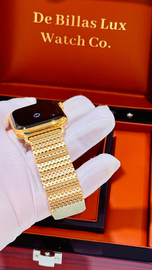 Gold Mesh Loop Band for Apple Watch | De Billas Lux