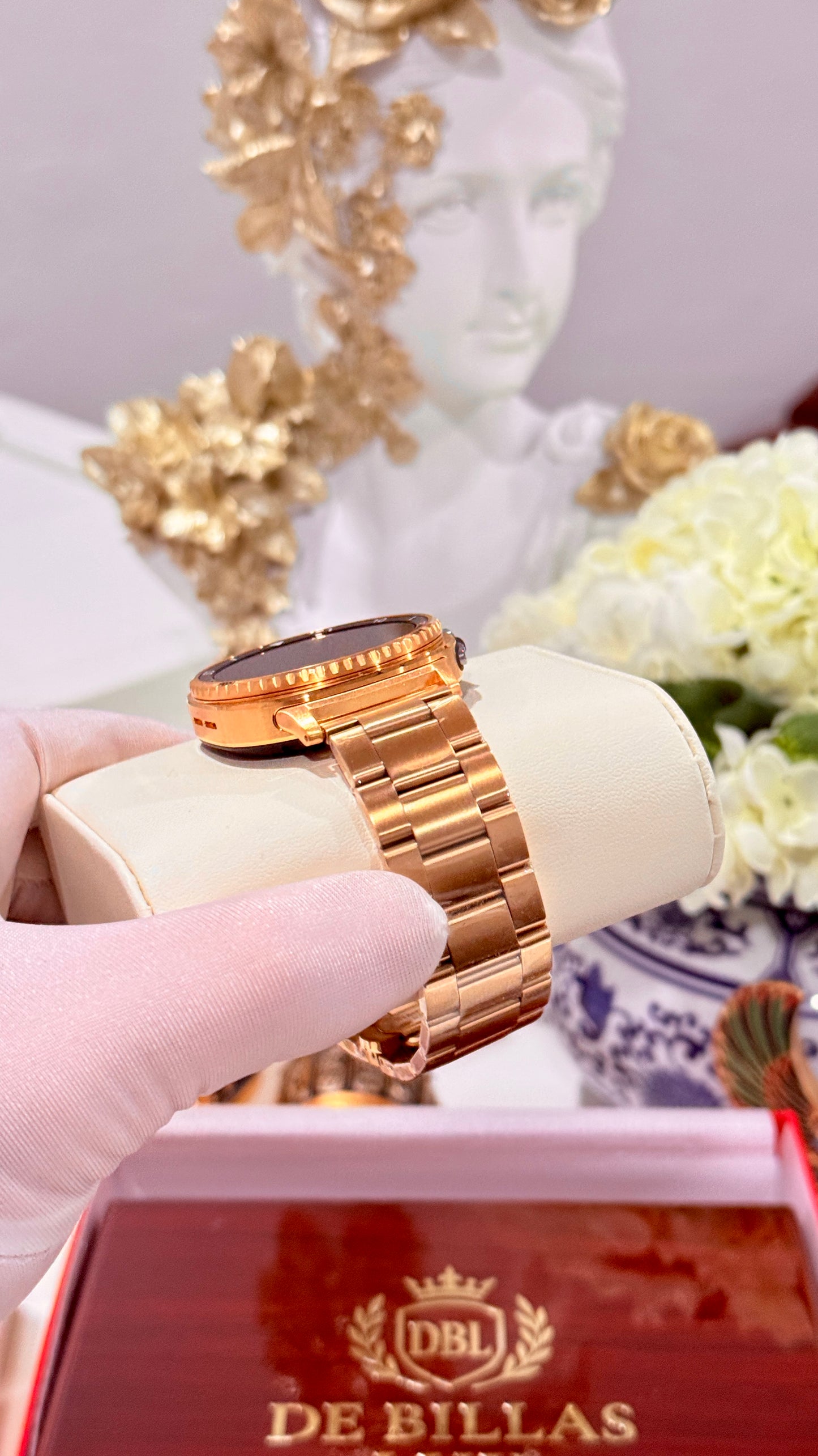 Custom Samsung Galaxy Watch 8 Classic — 18K or 24K Gold Plated Finish with Two Bands