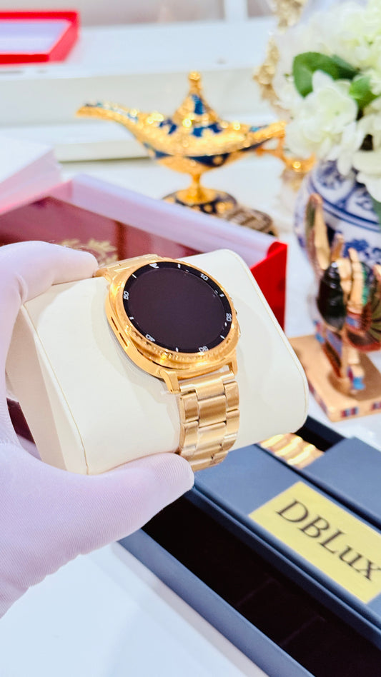 Custom Samsung Galaxy Watch 8 Classic — 18K or 24K Gold Plated Finish with Two Bands