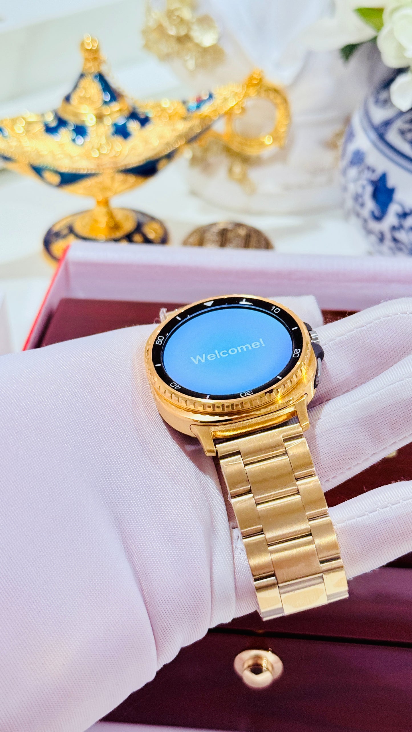 Custom Samsung Galaxy Watch 8 Classic — 18K or 24K Gold Plated Finish with Two Bands