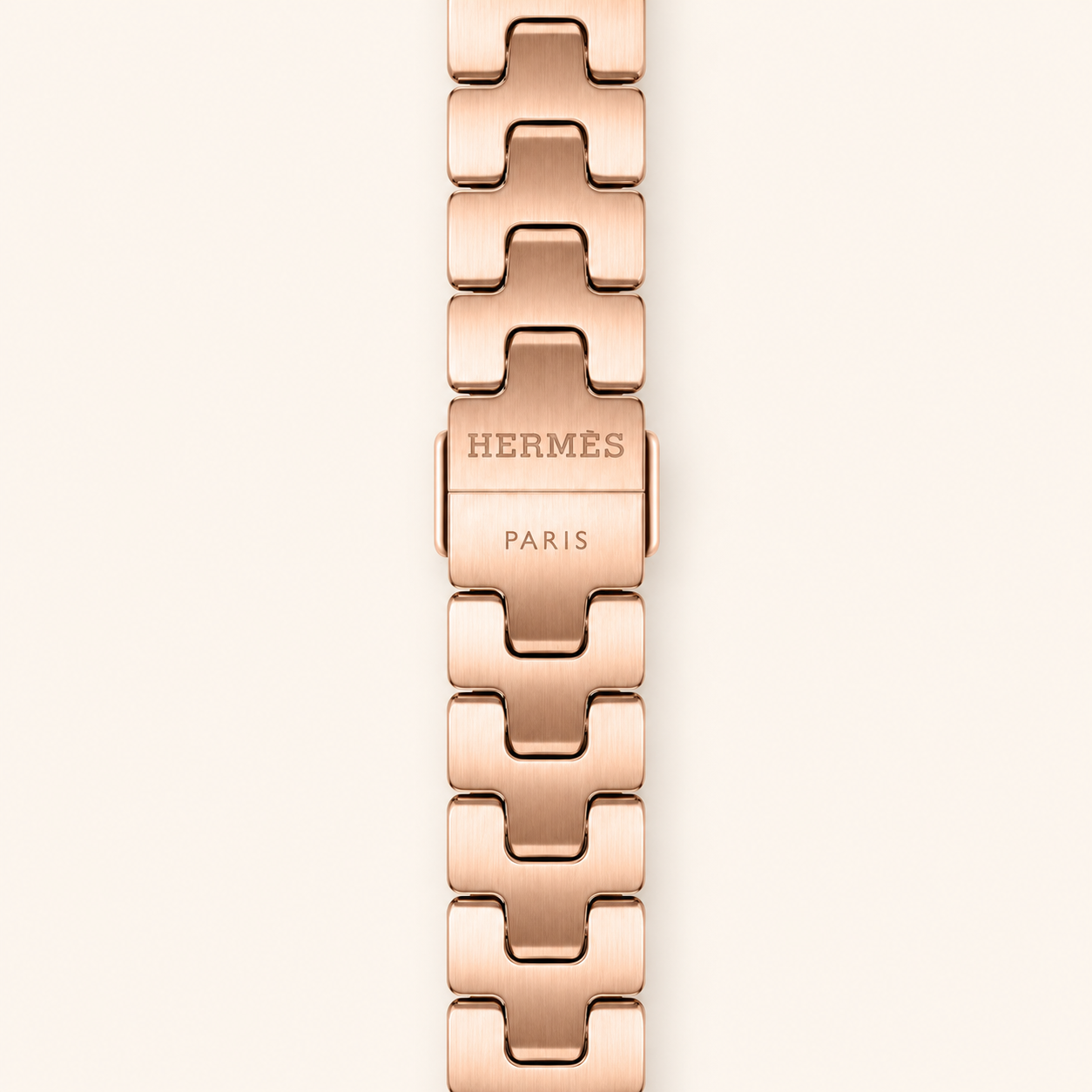 Custom Rose Gold Apple Watch Hermès Grand H Fin Band – 42mm