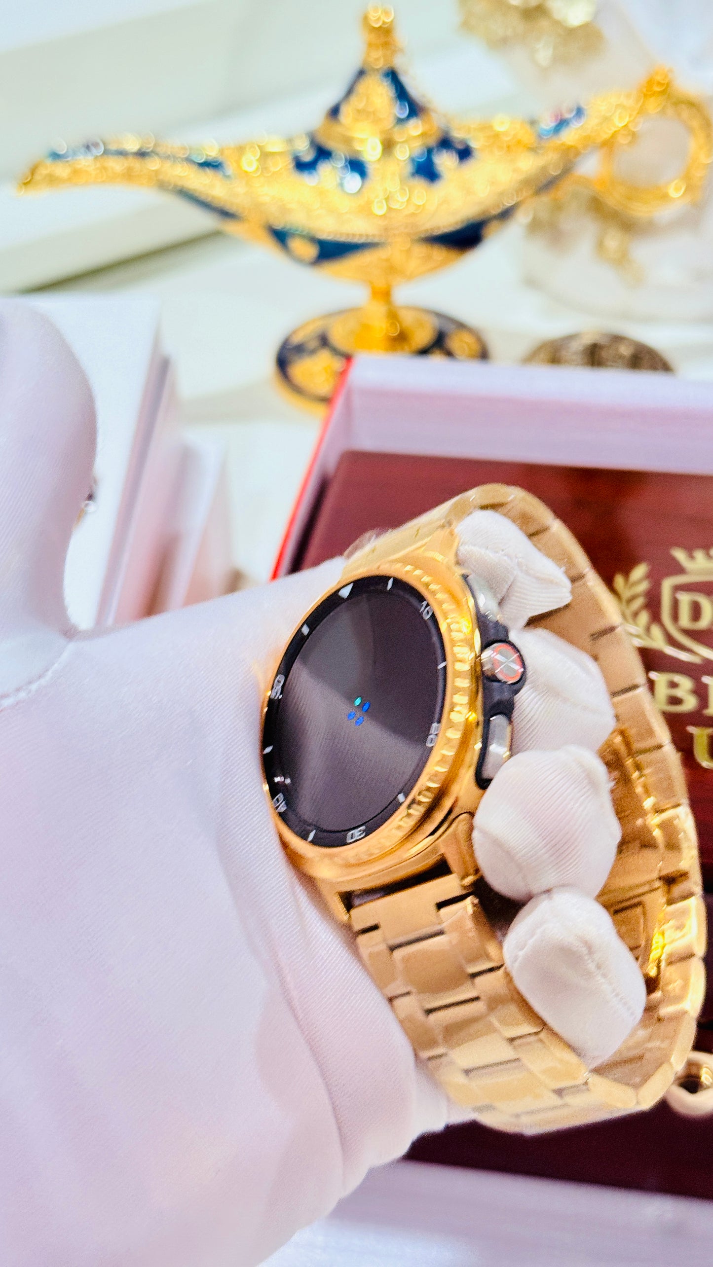 Custom Samsung Galaxy Watch 8 Classic — 18K or 24K Gold Plated Finish with Two Bands