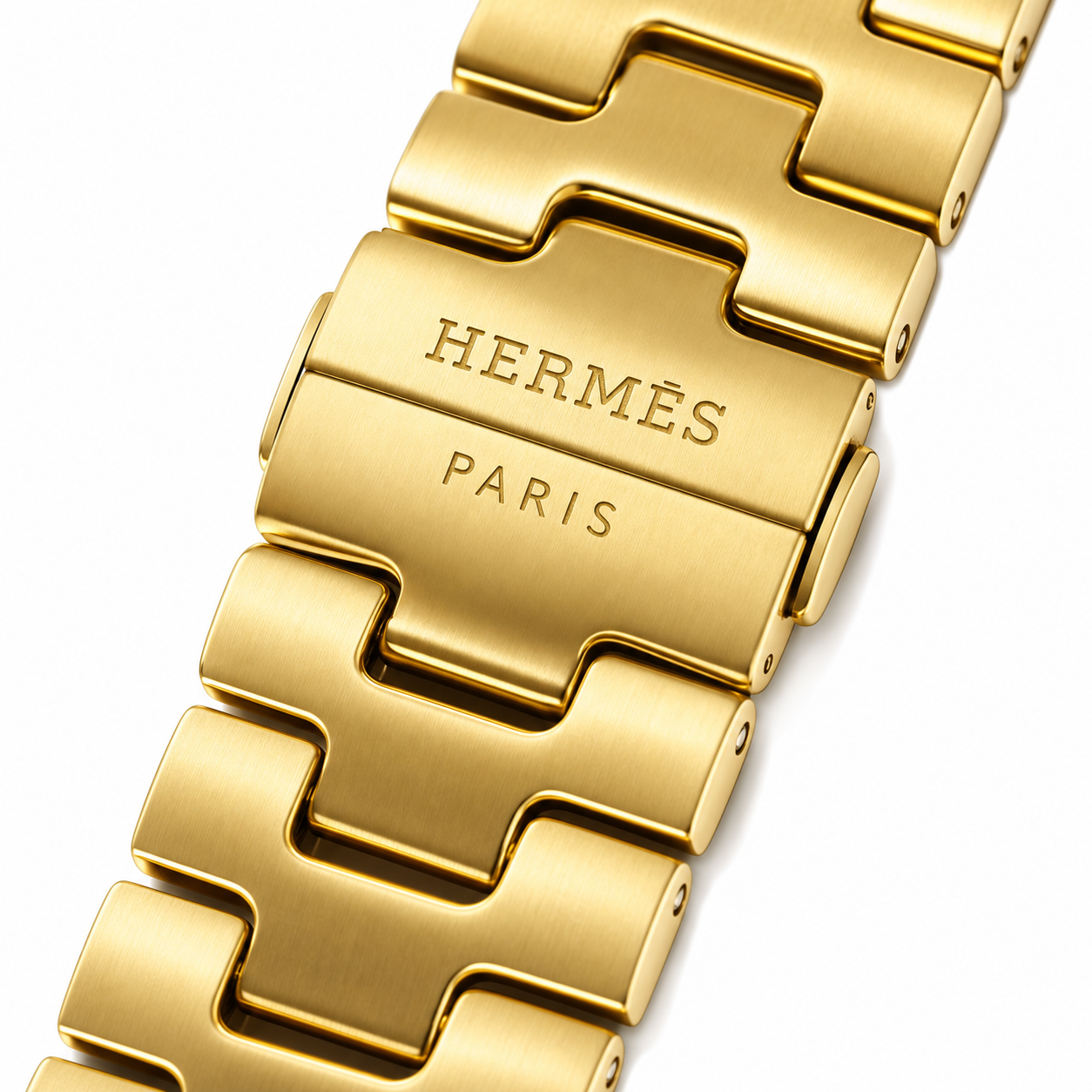 Apple Hermès Grand H Link Band | Custom 24K Gold or Rose Gold Plated