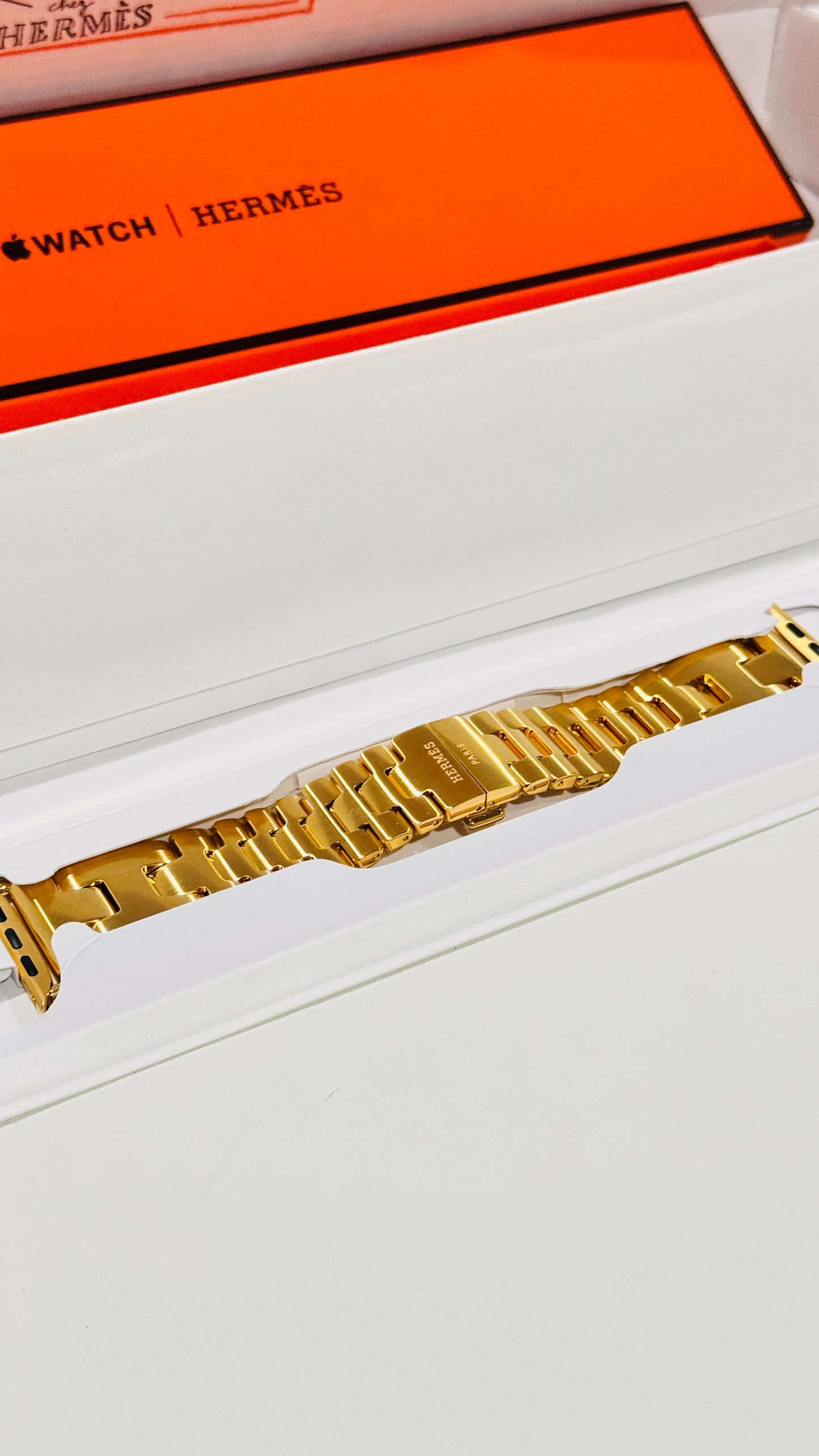 Apple Hermès Grand H Link Band | Custom 24K Gold or Rose Gold Plated