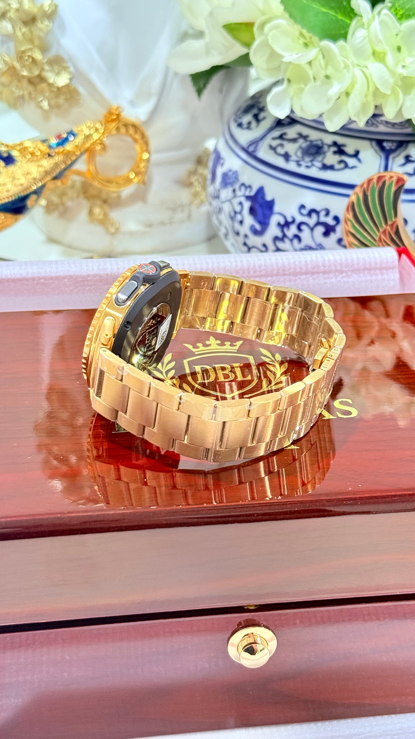 Custom Samsung Galaxy Watch 8 Classic — 18K or 24K Gold Plated Finish with Two Bands