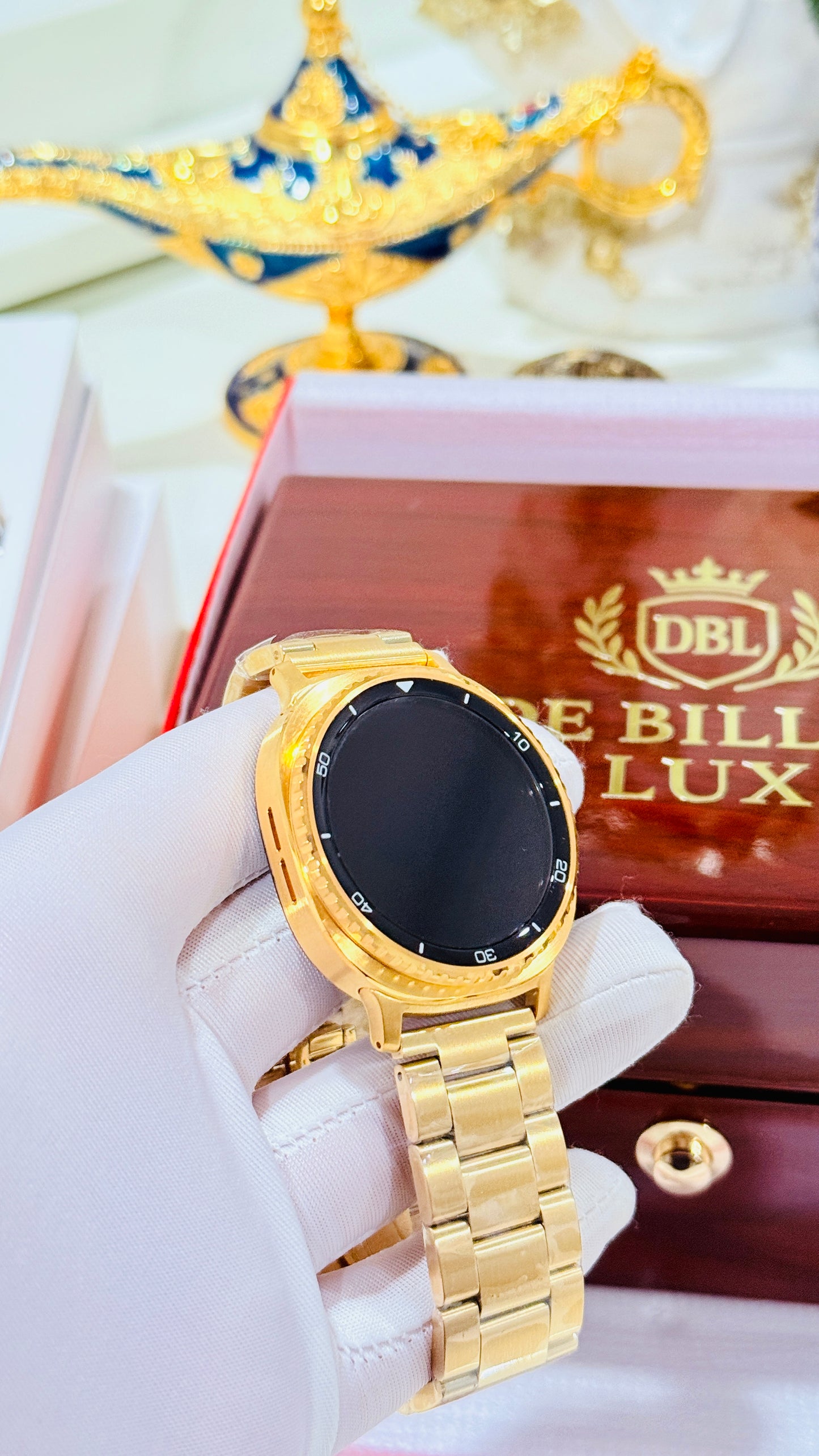 Custom Samsung Galaxy Watch 8 Classic — 18K or 24K Gold Plated Finish with Two Bands