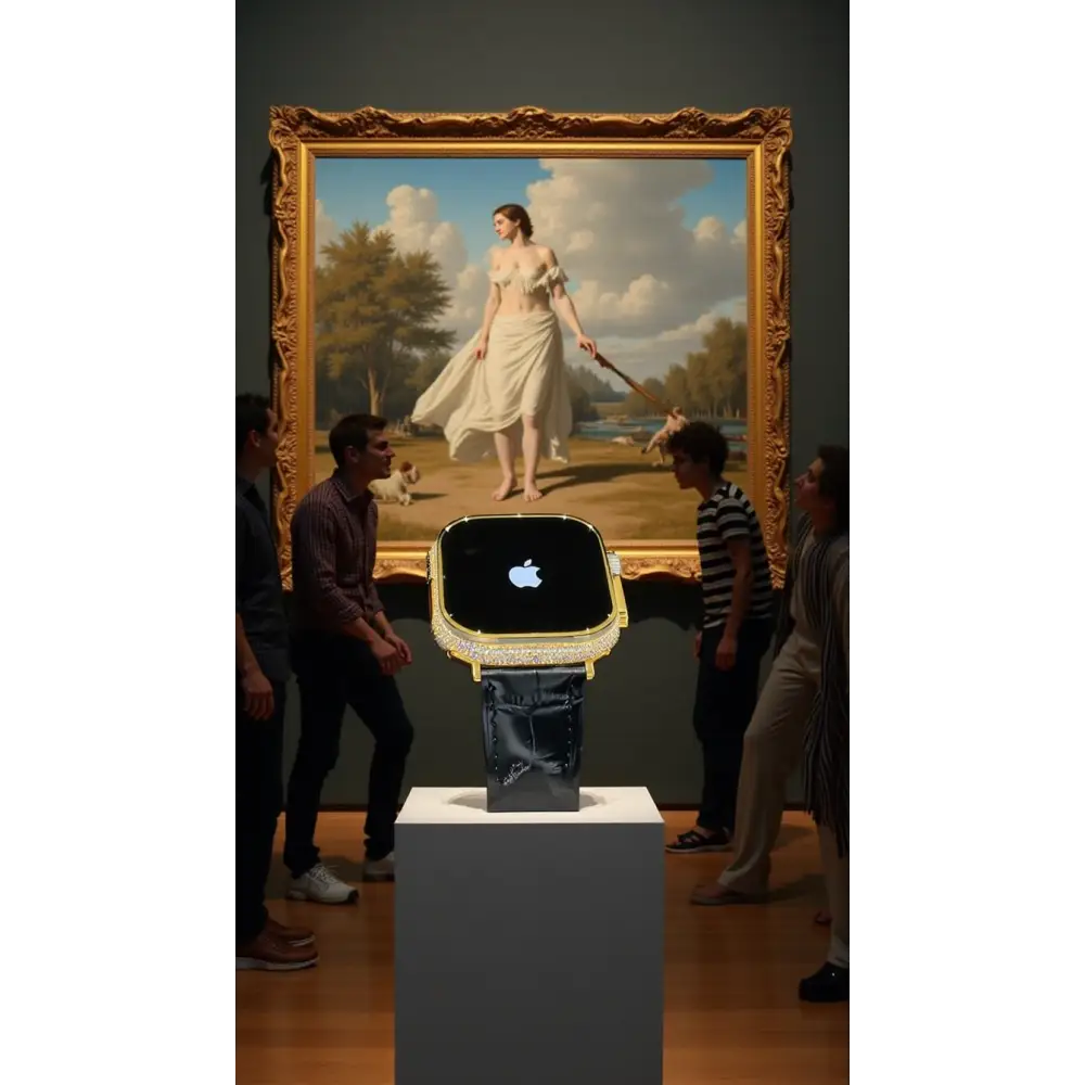 Custom 24k Gold Inlaid Diamonds Apple Watch Ultra 2