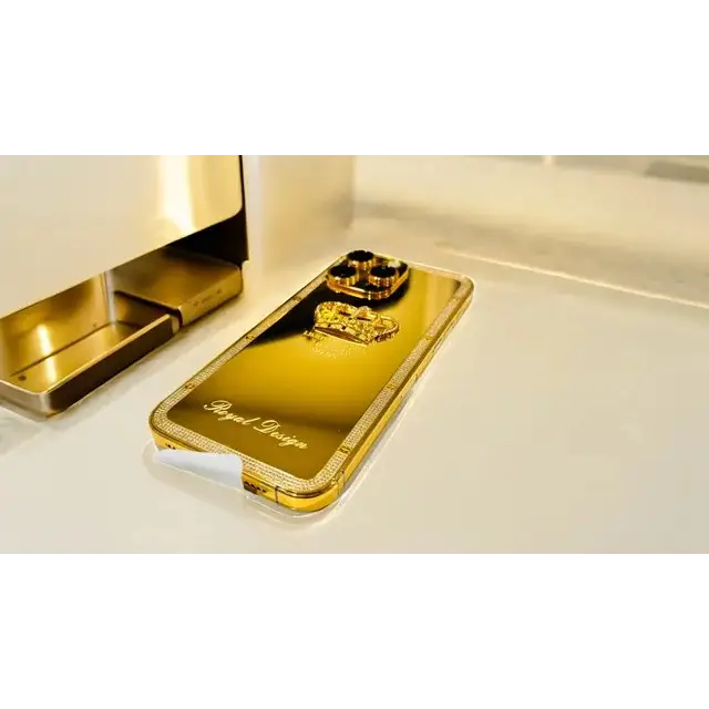 Custom 24k Gold Engraved iPhone 16 Pro Max Royal Design