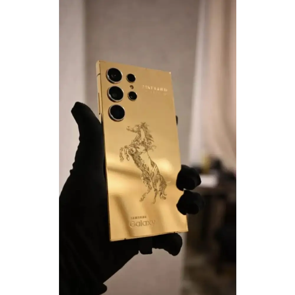 Custom 24k Gold Engraved Samsung Galaxy S25 Ultra Phone 512