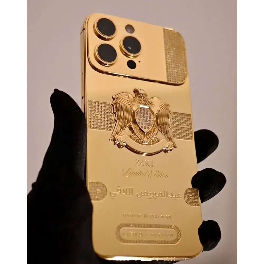 Custom 24k Gold iPhone 16 Pro Max 1TB Diamonds Libya Edition