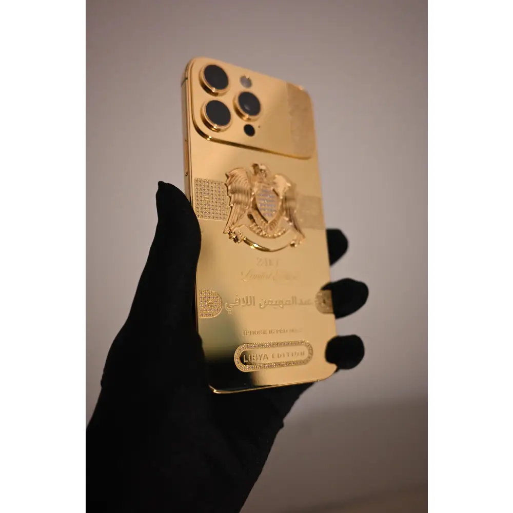 Custom 24k Gold iPhone 16 Pro Max 1TB Diamonds Libya Edition