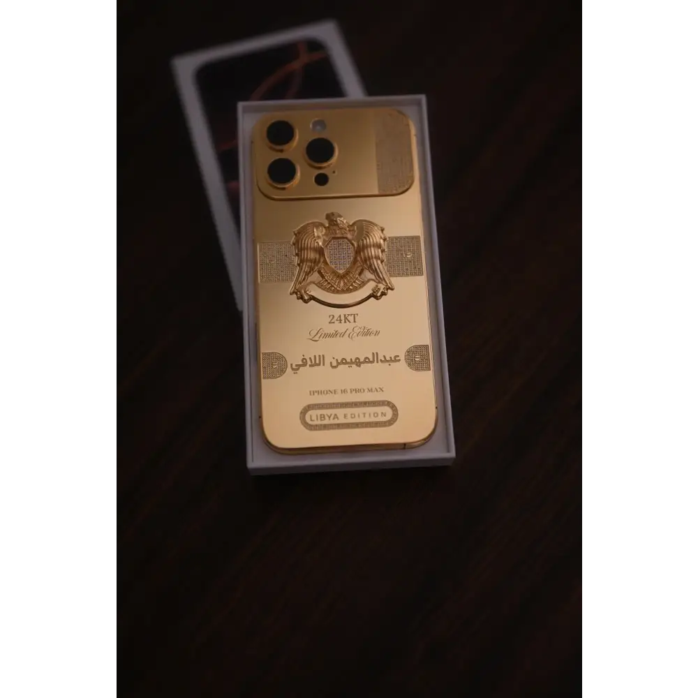 Custom 24k Gold iPhone 16 Pro Max 1TB Diamonds Libya Edition
