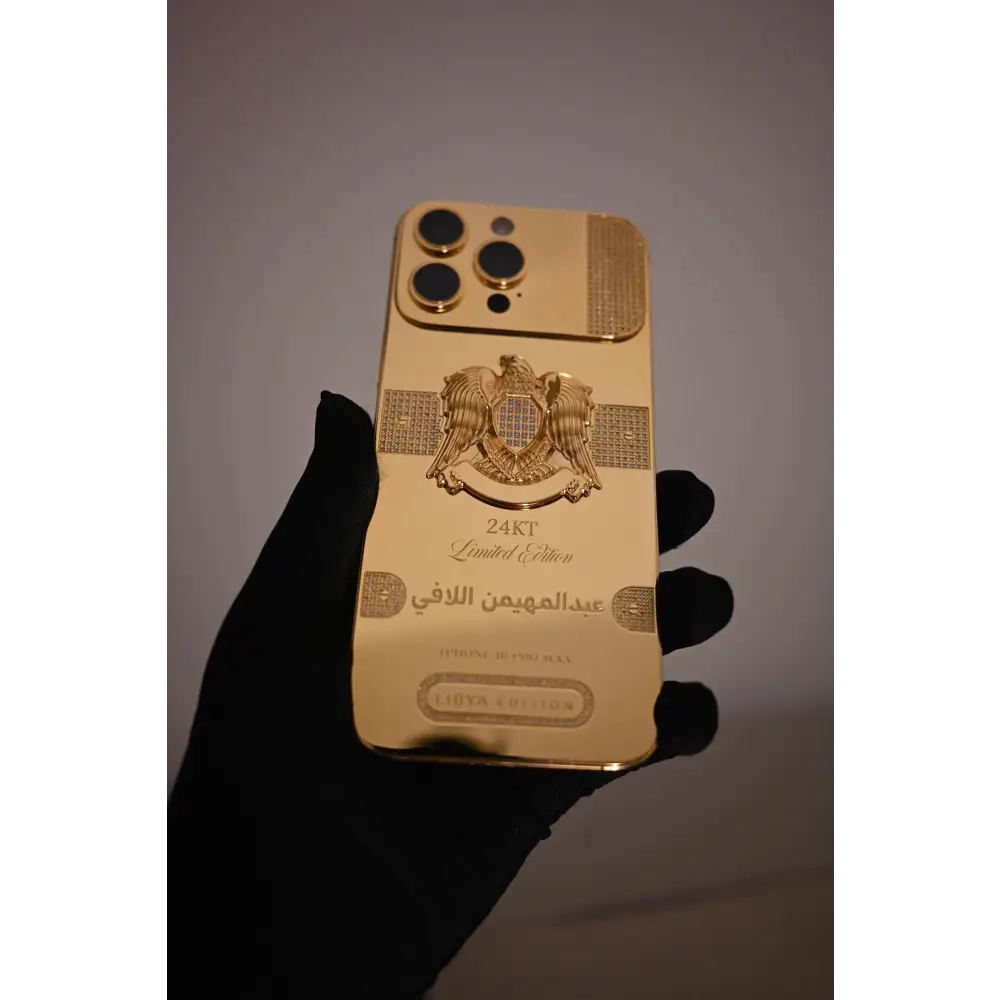 Custom 24k Gold iPhone 16 Pro Max 1TB Diamonds Libya Edition