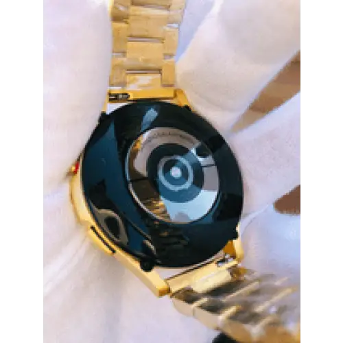 Custom 24k Gold Plated Samsung Galaxy Watch 4 with Gold Plated Link Band – 2021 Release LTE Model