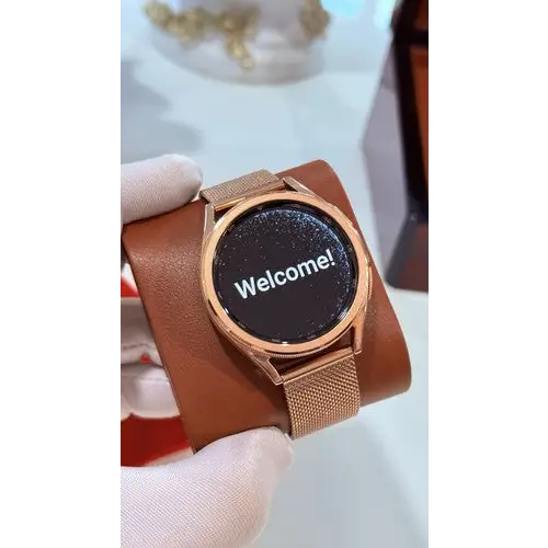 Custom 24k ROSE Gold Plated 47mm Samsung Galaxy Watch 6 Gold Bezel Gray Band