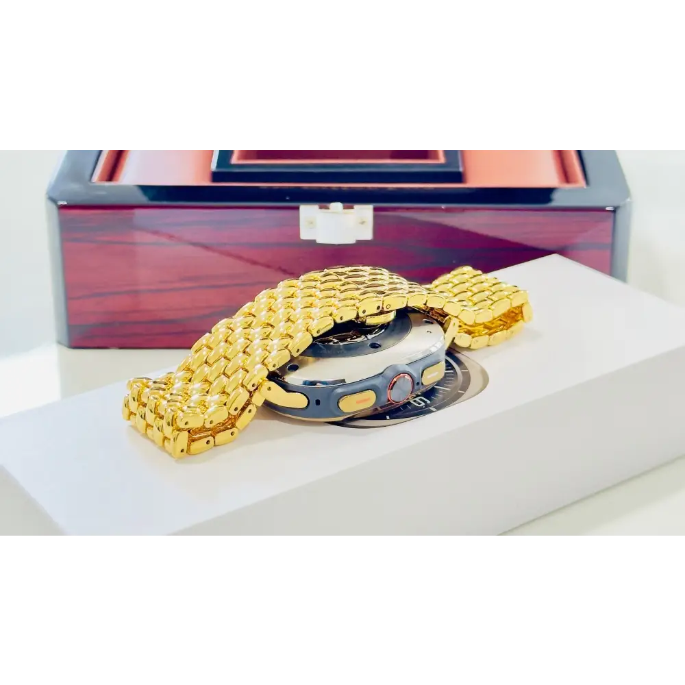 Custom Gold Samsung Galaxy Watch ULTRA 24k Gold Link Band