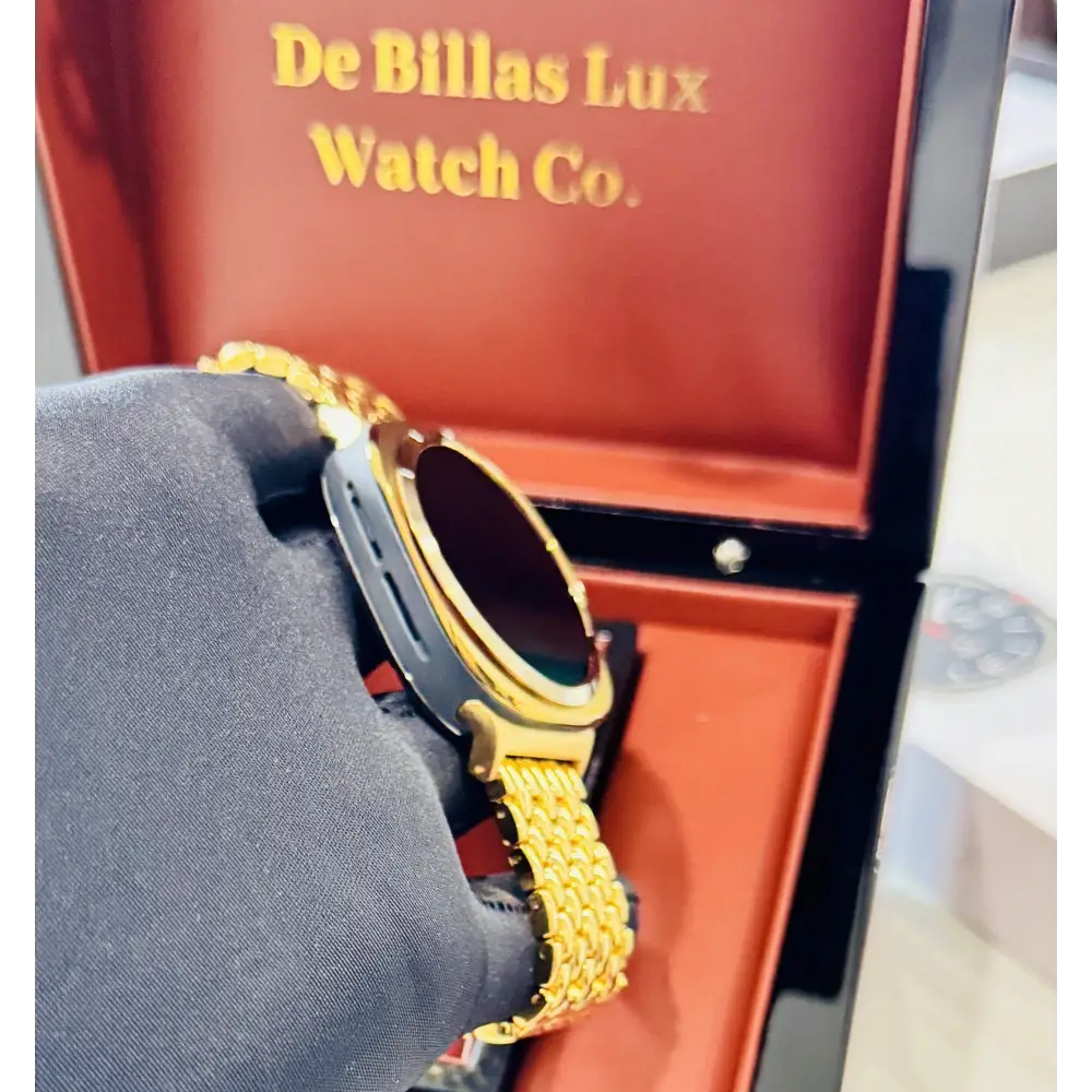 Custom Gold Samsung Galaxy Watch ULTRA 24k Gold Link Band